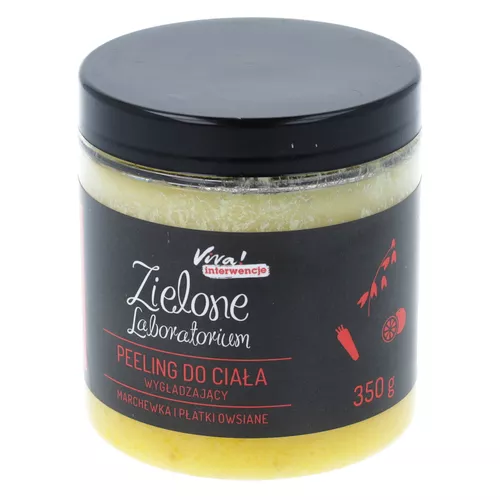 Zielone Laboratorium - peeling wygładzający do ciała, marchewka i płatki owsiane, 350 g