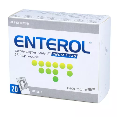 Enterol 250 mg, 20 kapsułek