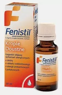 Fenistil 1 mg/ml, krople doustne, 20 ml