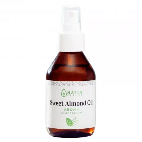 Natur Planet Sweet Almond Oil - Olej ze słodkich migdałów, zielona herbata, 100 ml