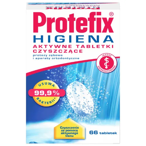 PROTEFIX HIGIENA - Aktywne tabletki czyszczące i dezynfekujące, 66 tabletek