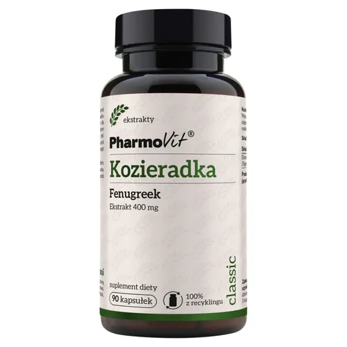 PharmoVit Kozieradka Fenugreek, 90 kapsułek