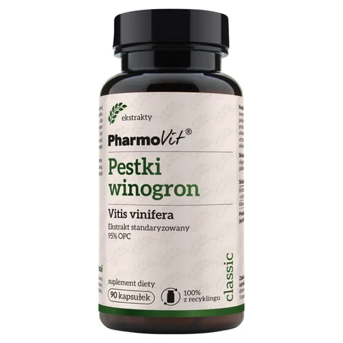 PharmoVit Pestki winogron, 90 kapsułek