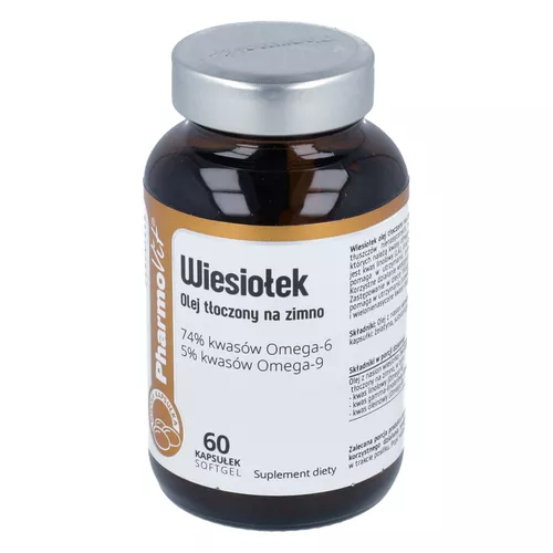 PharmoVit Wiesiołek, olej tłoczony na zimno, 60 kapsułek softgel