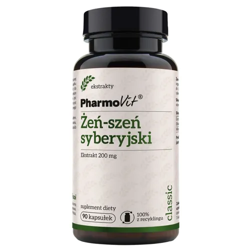 PharmoVit Żeń-szeń syberyjski, 90 kapsułek