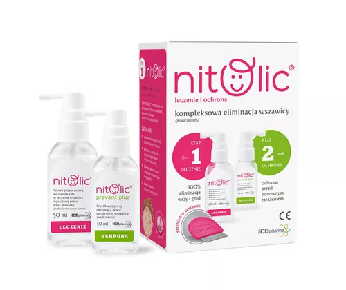 Pipi nitolic - Zestaw leczenie i ochrona prevent przeciw wszawicy, 50 ml+30 ml