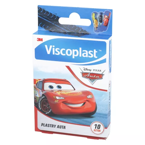 VISCOPLAST - Plastry dla dzieci AUTA, 10 sztuk