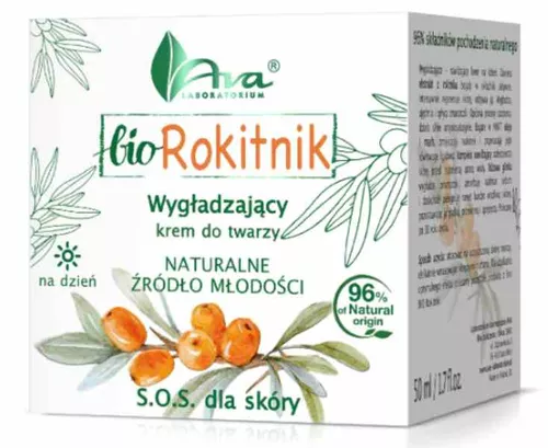 Ava Bio Rokitnik - Krem wygładzający do twarzy, 50 ml