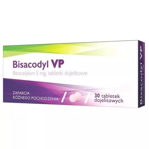Bisacodyl VP (Fenolax) 5 mg, 30 tabletek dojelitowych