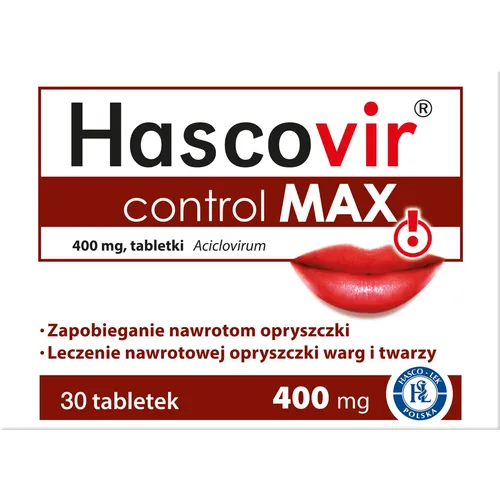 Hascovir control MAX 400 mg, 30 tabletek