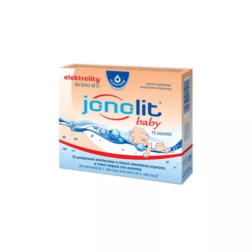 Jonolit Baby - wsparcie organizmu w biegunce i wymiotach dziecka, 10 saszetek