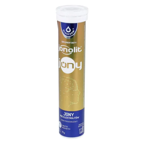Jonolit Jony, smak pomarańczowy, 20 tabletek musujących