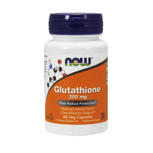 NOW FOODS - Glutathione 250 mg, układ odpornościowy, 60 kapsułek