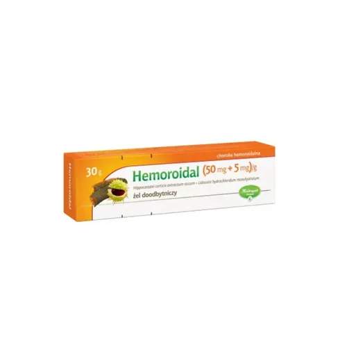Hemoroidal (50 mg + 5 mg)/g, żel doodbytniczy, 30 g