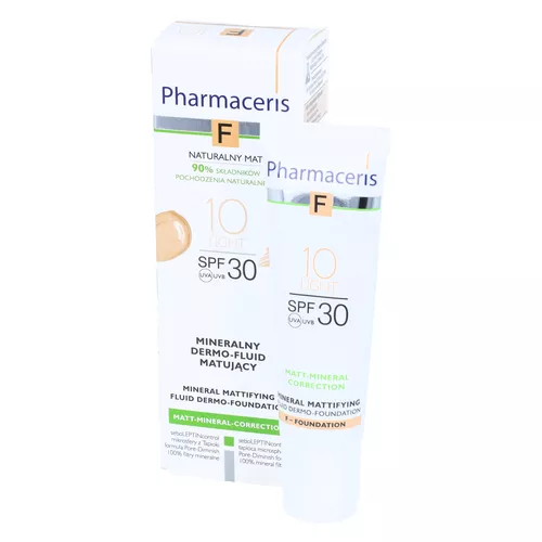Pharmaceris F - mineralny dermo-fluid matujący SPF 30, 10 LIGHT, 30 ml