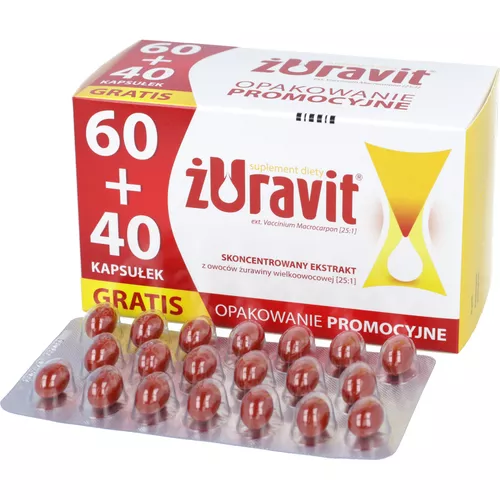 Żuravit, 60 + 40 kapsułek gratis