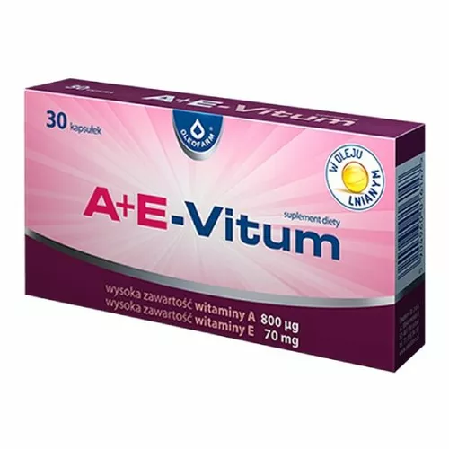 Oleofarm A+E-Vitum, witamina A + E, 30 kapsułek