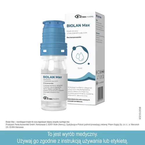 Biolan Max - Krople do oczu roztwór 0,15%, 10 ml