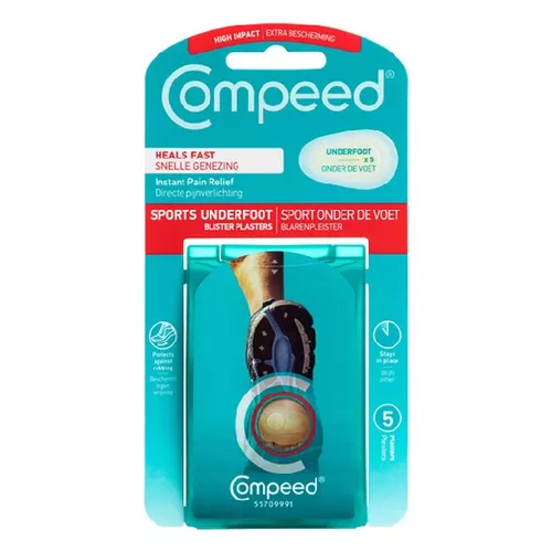 Compeed - plastry na pęcherze na podeszwie, sportowe, 5 sztuk
