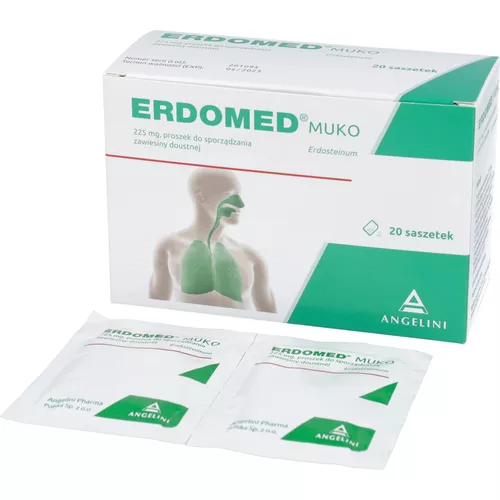 Erdomed Muko 225 mg, proszek, 20 saszetek