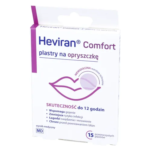 Heviran Comfort - plastry na opryszczkę, 15 sztuk