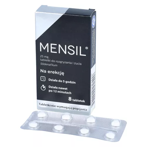 Mensil 25 mg, 8 tabletek do rozgryzania i żucia