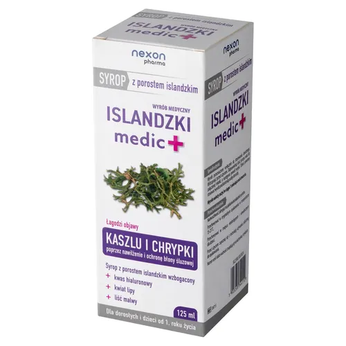 Islandzki Medic+, ochrona błony śluzowej gardła, 125 ml