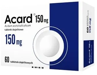 Acard 150 mg, 60 tabletek dojelitowych