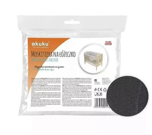 Akuku - moskitiera na łóżeczko, kolor biały, 1 sztuka