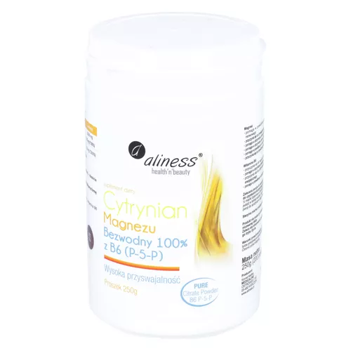 Aliness Cytrynian magnezu bezwodny, proszek, 250 g