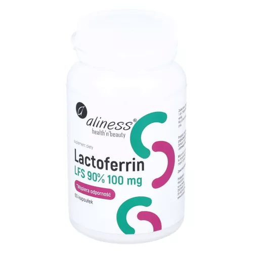 Aliness - Lactoferrin LFS90%, wsparcie odporności, 60 kapsułek