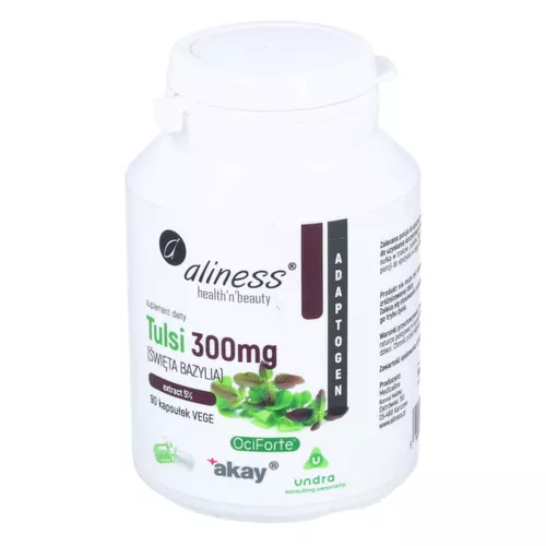 Aliness - Tulsi, święta bazylia, extract 5% 300 mg, 90 kapsułek