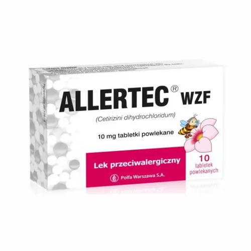 Allertec WZF 10 mg, 10 tabletek powlekanych