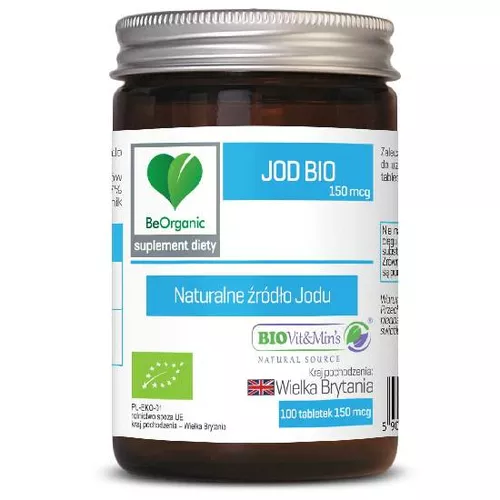 BeOrganic Jod BIO, 100 tabletek