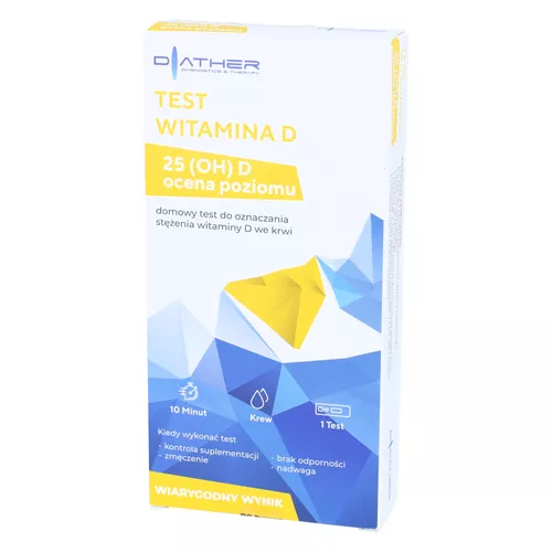 DIATHER - domowy test witamina D, do oznaczania stężenia witaminy D we krwi, 1 sztuka