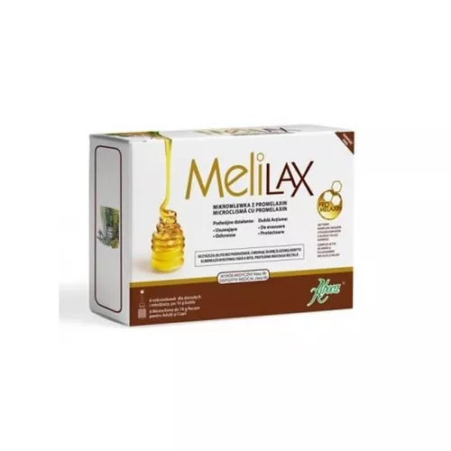 MELILAX - mikrowlewka dla dorosłych, leczenie zaparć, 6 sztuk