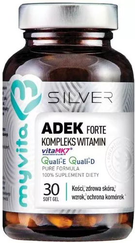 MyVita Silver, Witaminy ADEK Forte, 30 kapsułek