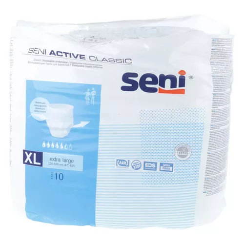 Seni Active Classic - majtki chłonne,  rozmiar XL, 120-160 cm, 10 sztuk