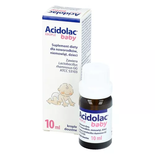 Acidolac Baby, krople doustne dla noworodków, niemowląt i dzieci, 10 ml