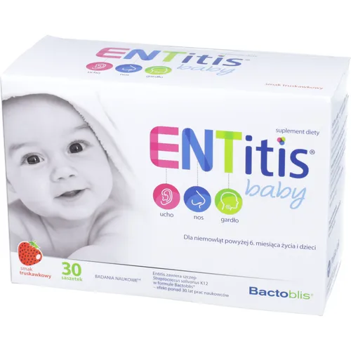 ENTitis baby, smak truskawkowy, 30 saszetek