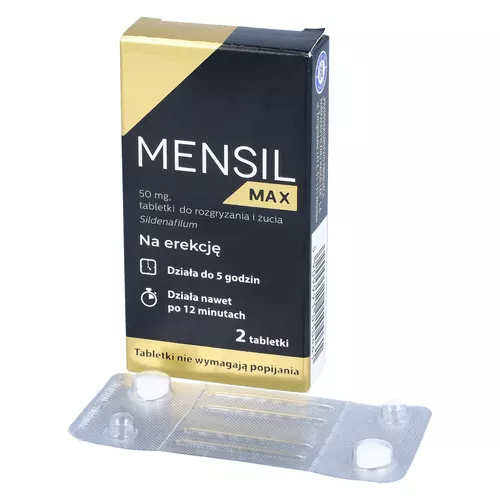 Mensil Max 50 mg, 2 tabletki do rozgryzania i żucia