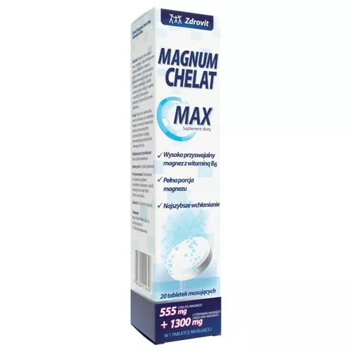 Magnum Chelat Max, 20 tabletek