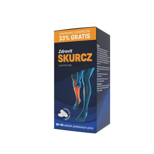 Zdrovit Skurcz - na skurcze, 80+40 tabletek
