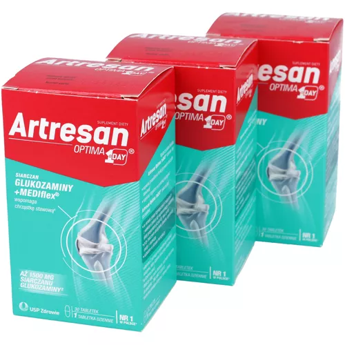 ZESTAW: 3 x Artresan Optima 1 a Day, 30 tabletek