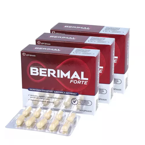 ZESTAW: 3 x Berimal Forte, 30 kapsułek