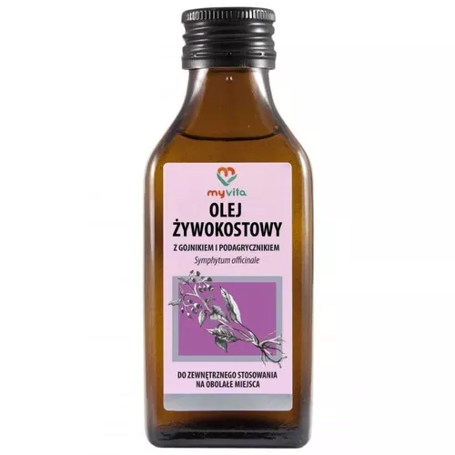 Myvita - olej żywokostowy z gojnikiem i podagrycznikiem, bóle stawów i problemy skórne, 100 ml