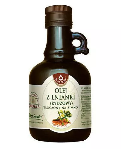 Oleofarm - Olej z lnianki tłoczony na zimno, 250 ml