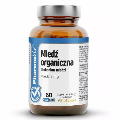 PharmoVit Miedź organiczna, 60 kapsułek vege