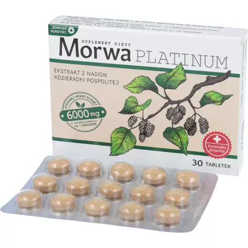 Zdrowe Korzyści Morwa Platinum, 30 tabletek