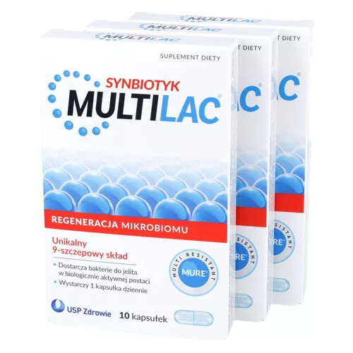 ZESTAW: 3 x Multilac Synbiotyk, 10 kapsułek